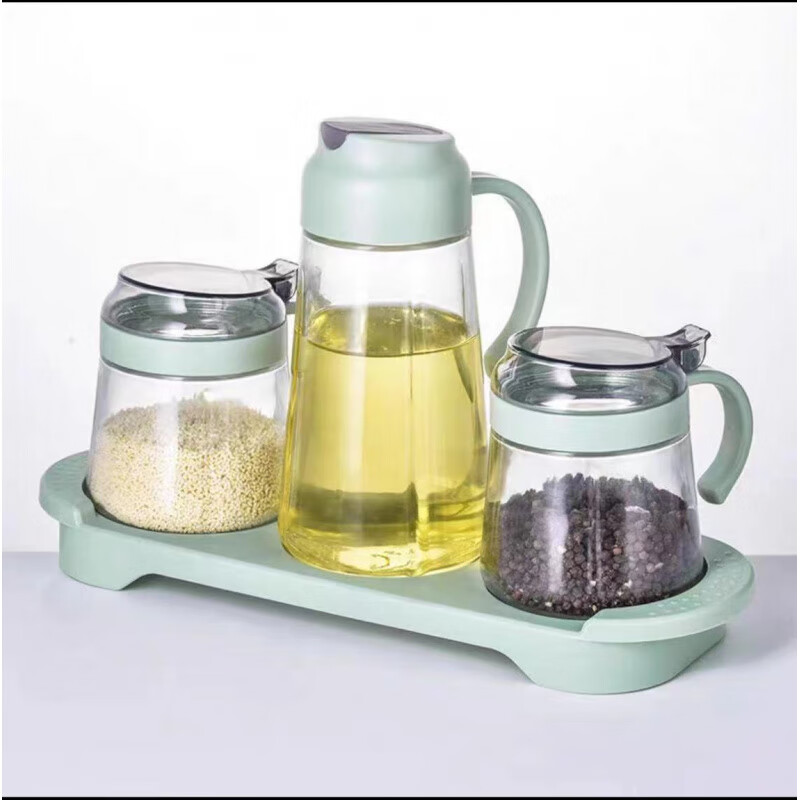 樂(lè )唯詩(shī)（NERVISHI）悅油壺四件套大容量廚房調味罐 油壺650ml、 調味罐400ml 16套/箱