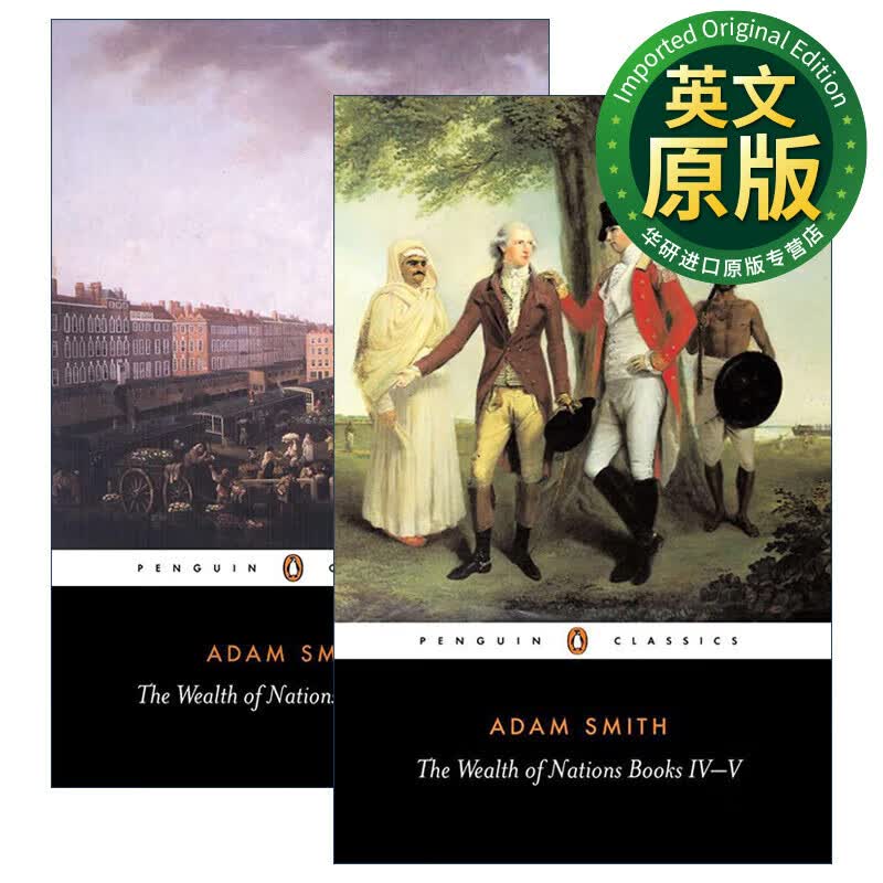 国富论 2册 英文原版 the wealth of nations books i - v 企鹅黑经典