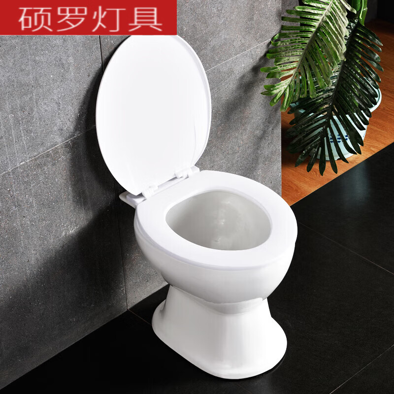 坐便器陶瓷式免冲旱便蹲便改座便两用式老年马桶 方口直通底座长38cm