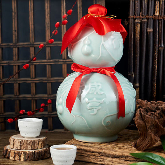 咸亨牌绍兴特产黄酒 雕皇25年陈花雕酒 精品礼盒装糯米绍兴老酒送礼佳品 雕皇二十五年陈 2.5L 1瓶 礼盒装