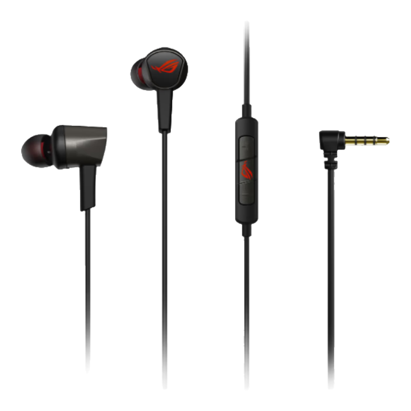 ROG降臨2標準版 入耳式游戲耳機3.5mm 游戲手機配件 電腦環(huán)繞7.1音效 內(nèi)置麥克風 有線耳機三角洲行動