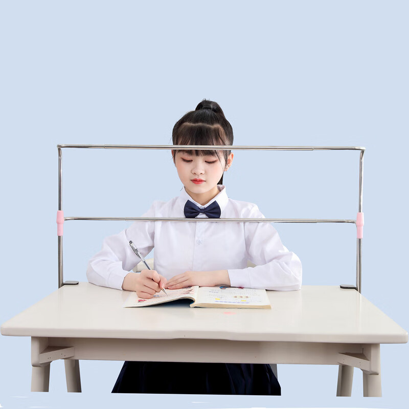 坐好正儿童坐姿器不锈钢支架小学生写字驼背低头神器 伸缩升级短款(59