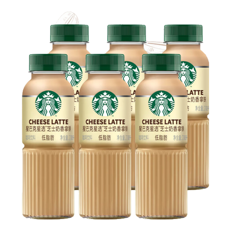 星巴克（Starbucks）咖啡星选即饮咖啡饮料瓶装便携提神醒脑熬夜加班高档送礼礼盒 芝士奶香 270ml*6瓶