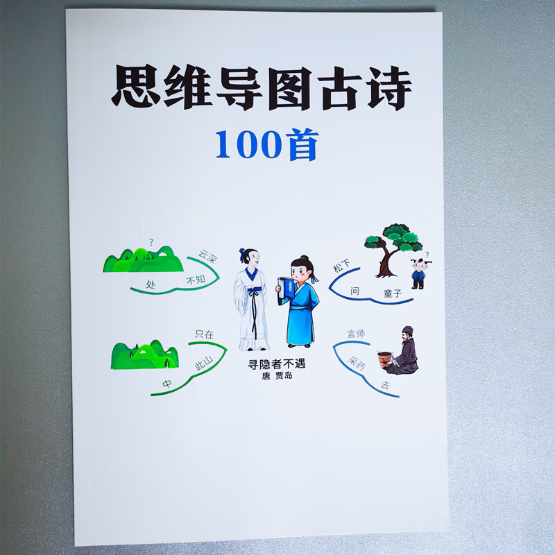 小学100首古诗思维导图 诗词脑图分析 古文经典学习背诵资料