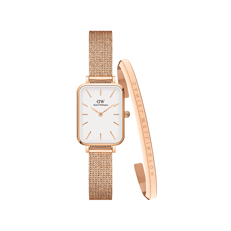 丹尼尔惠灵顿(DanielWellington)DW小方表手表手镯套装小众轻奢石英欧美腕表520礼物送女友