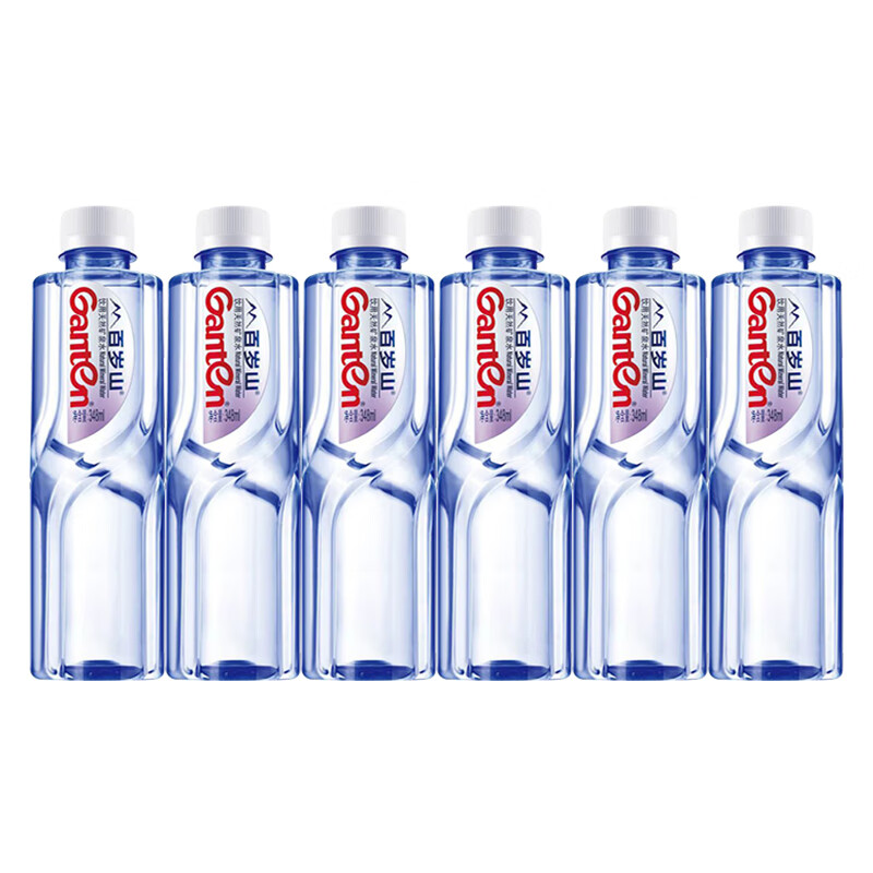 百岁山高端饮用水天然矿泉水偏硅酸健康水y 348ml*6瓶