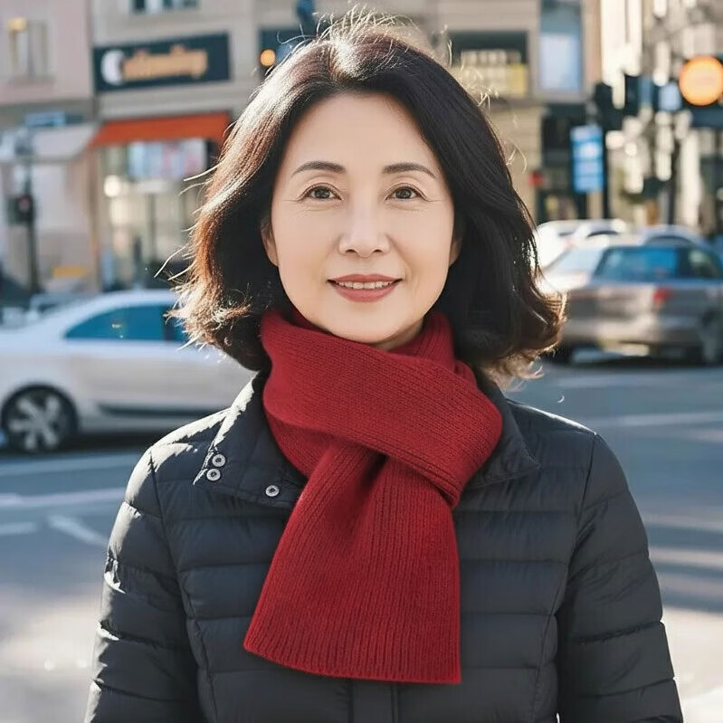 双星八特老北京布鞋女平绒一字带舒适妈妈鞋舞蹈防滑软底平底鞋酒店工作鞋 围*巾（红） 37