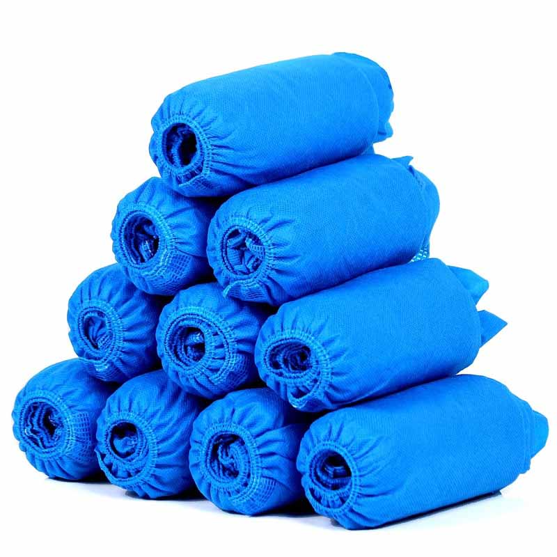 中环力安一次性鞋套室内加厚耐磨无纺布防滑脚套 蓝色 250只 800g