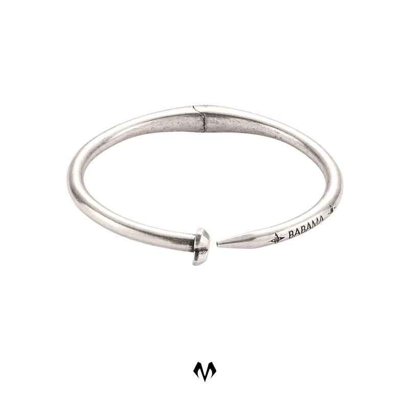 BABAMA【明星同款】公益雪豹守护之环手镯男女情侣手链生日礼物 银色