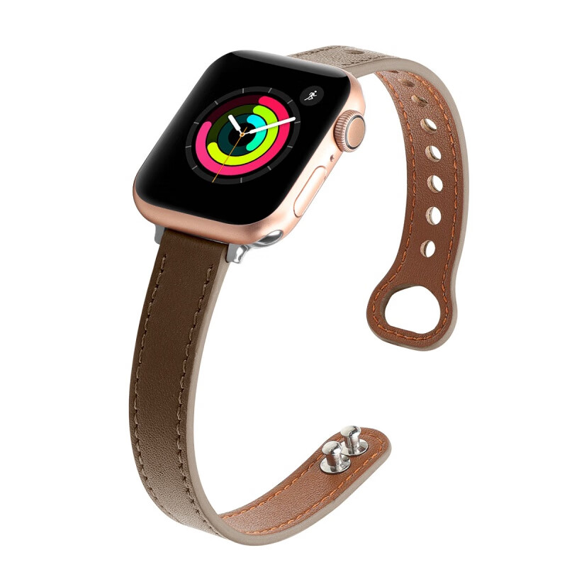 依诺佩适用apple watch345678代皮带 iwatch表带双钉腕带 苹果表带