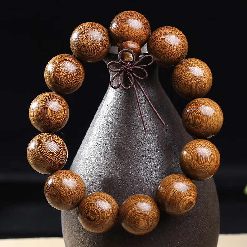 月印百川老料金絲檀佛珠手串高密度檀香木珠手鏈 手串