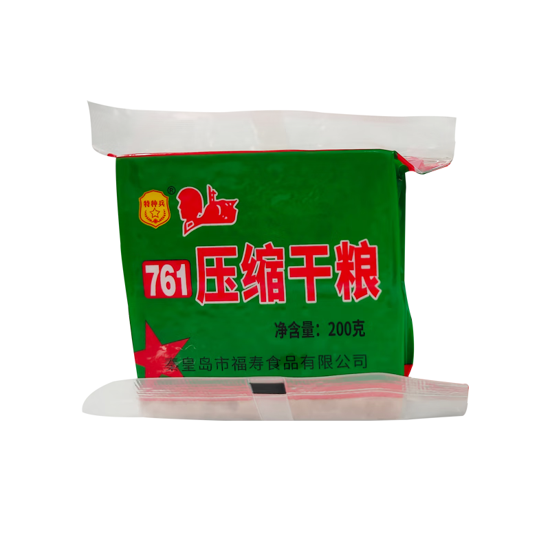 特种兵761压缩饼干 干粮家庭应急储备食品户外代餐饱腹即食充饥抗饿 761型200g*20包铁桶装4kg