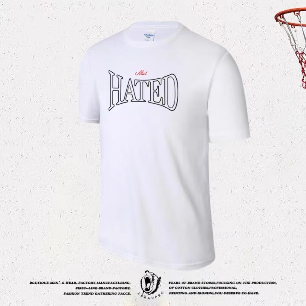 nba21尼克杨同款短袖t恤男士篮球运动棉速干美式训练服体恤定制logo