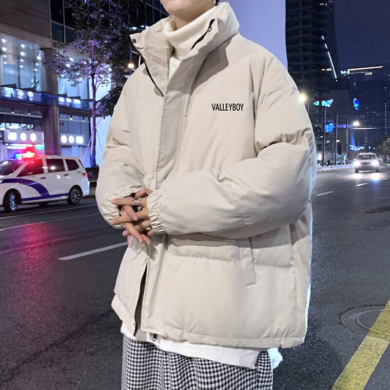 ���ڲ�������Ψ��ɫ�޷��ж����¿�oversize�����������׼Ӻ�ů�����ް����·� XZ1904A-1-YR01�װ�ɫ 4XL ���Ƽ�190-210�