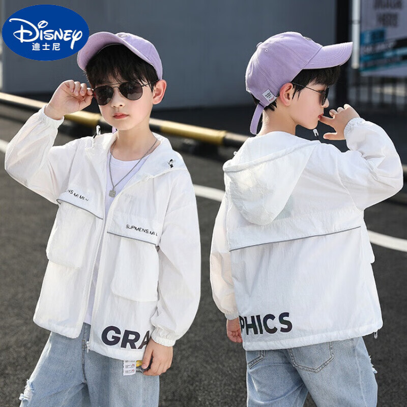 迪士尼（DISNEY）2022儿童防晒衣男童薄款透气连帽外套男童皮肤衣夏季防蚊衫空调衫 白色 140适合身高130-140cm年龄9- 10岁使用感如何?