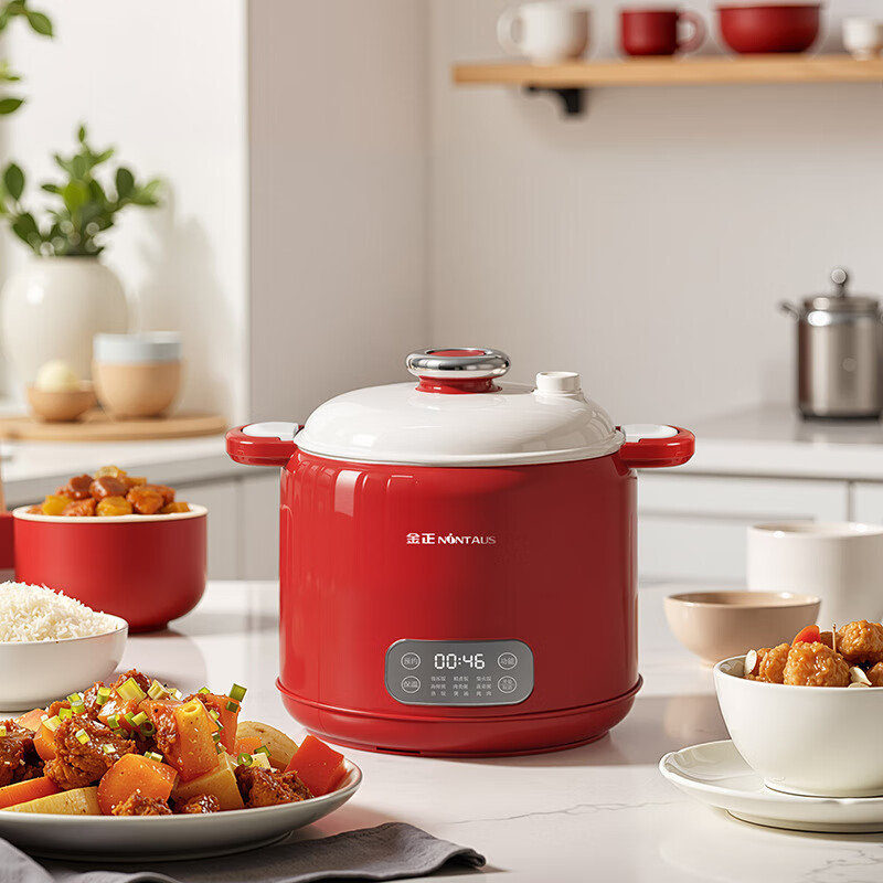 2025新款2025新款2025新款2025新款电饭煲家用2.5L大容量电器小家电家用电饭煲多功能家电电饭锅 红色 2.5L 2.5L【430食品级不锈钢内胆】