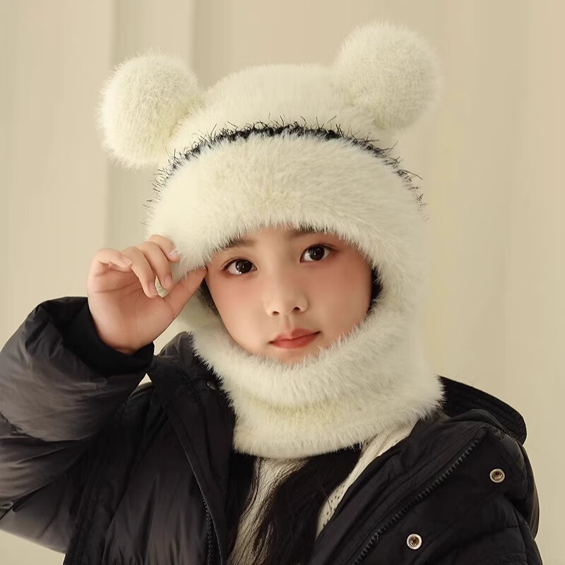 ���ڲ�����Ŀ���ͯë����֯ñŮͯ�к��ﶬΧ��һ����ñ�������绤����ů��ͷñ ��ɫ