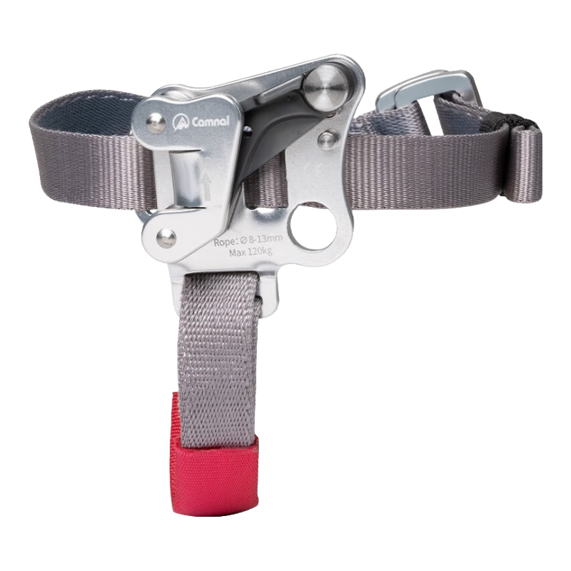 坎乐左右脚式上升器高空安全绳爬绳神器绳索攀爬升降器攀岩登山装备 左脚上升器/银色