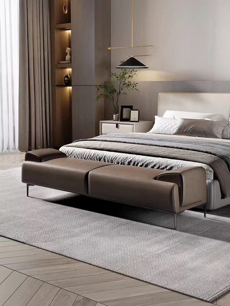 君始欧式床尾凳卧室床边搁衣轻奢床尾凳长条凳卧室床尾沙发凳衣帽间放