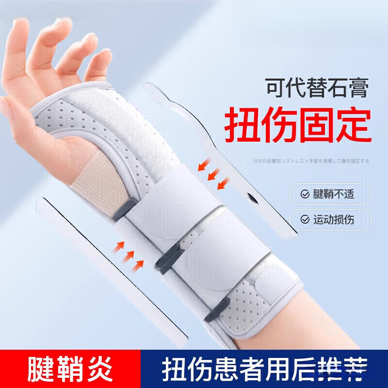 通用腕管综合征医用护腕 固定器支具腱鞘炎tfcc护腕管综合征损扭伤腕  绑带防护[医用右手]五代升级灰[