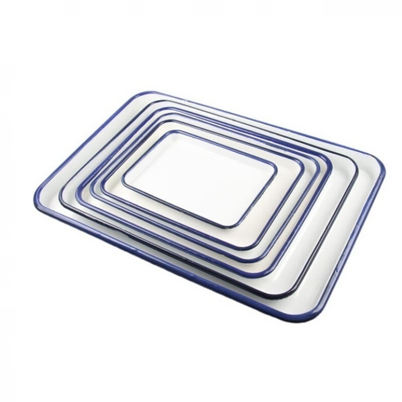 搪瓷托盘医用消毒托盘长方形搪瓷盘医用方盘搪瓷托盘实验有盖方盘开票