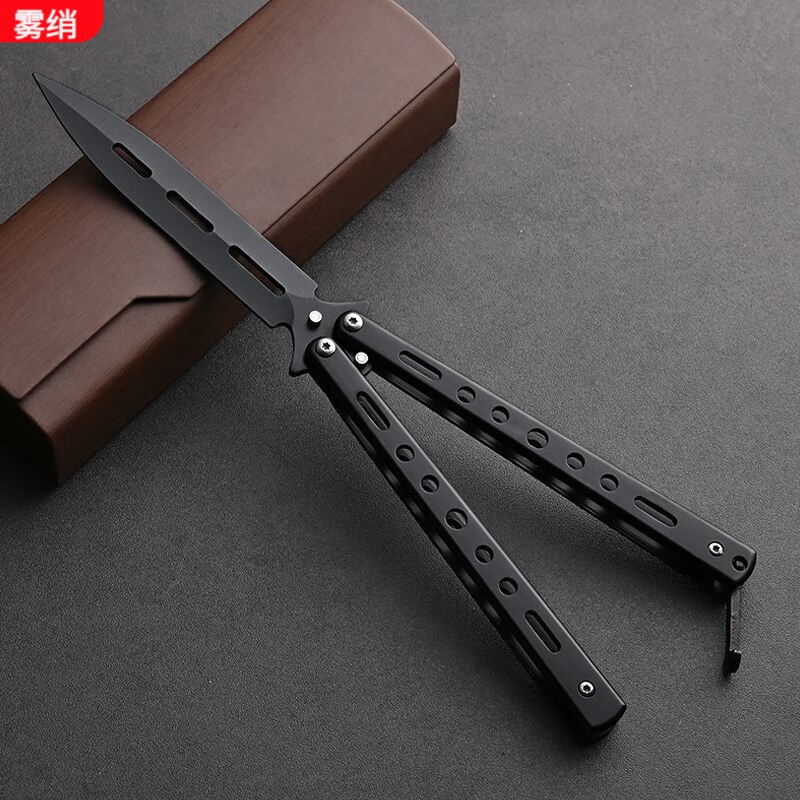 雾绡蝴蝶折叠刀真刀全钢初学者练习学生版专业训练帅气定制二次元折叠