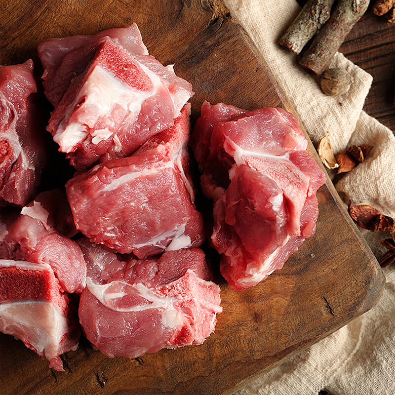 山野云陵农场 黑猪纯肋排中段无脊骨 梅花骨肉猪脆骨肋排 皖南土猪300天慢养 黑猪梅花骨1kg*2盒