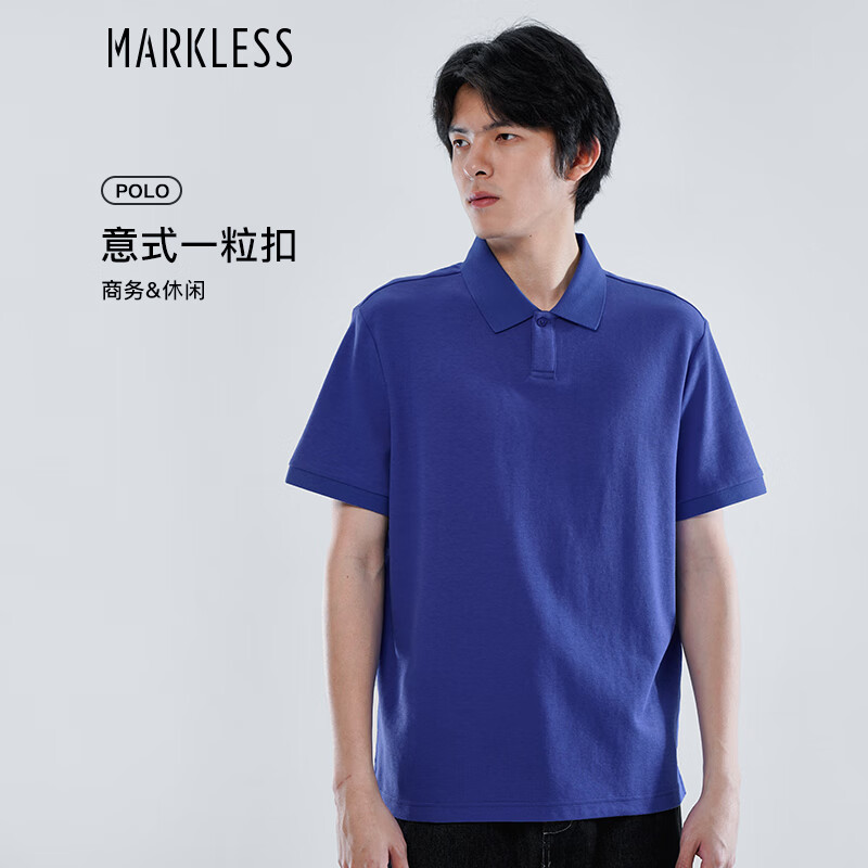 markless短袖男春夏polo衫休闲上衣plb3635m 克莱因蓝 xxl