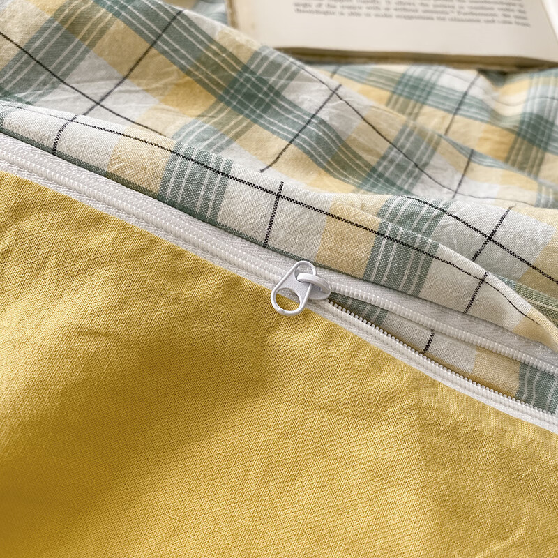 恒源祥 纯棉被套单件 100%全棉水洗棉A类简约时尚柔软透气学生宿舍被罩 贝拉绿(A类100%水洗棉) 适合150*200cm被子