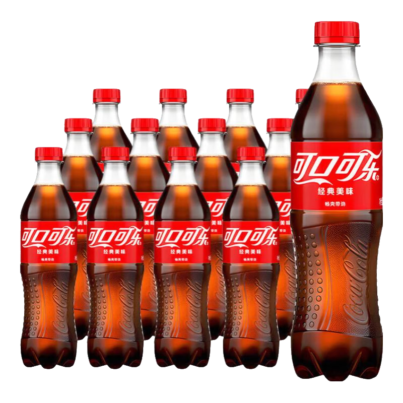 可口可樂（Coca-Cola）可樂/芬達(dá)/雪碧可選碳酸飲料汽水瓶裝 500mL 12瓶 1箱 可樂含糖