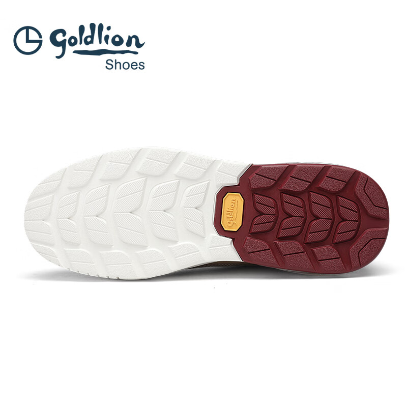 金利来（Goldlion）男鞋25年秋冬款休闲鞋气垫底潮流运动鞋百搭增高板鞋皮鞋运动鞋 白/红 38