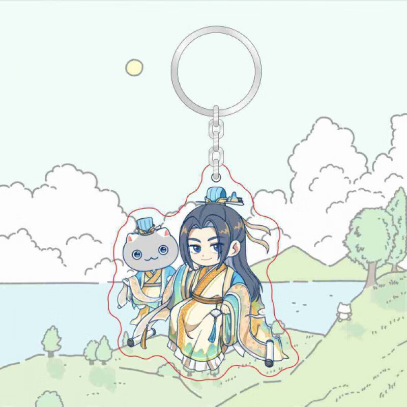 奇萌想诚品亚克力挂件如果历史是一群喵亚克力挂件钥匙扣摆件 年糕