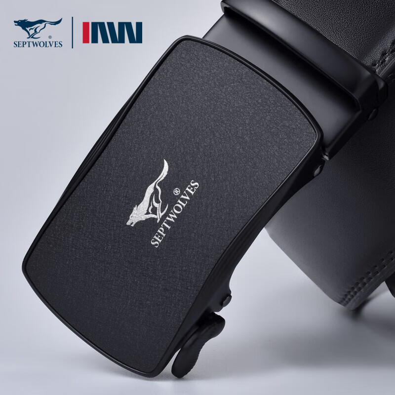 七匹狼皮带真皮男士自动扣牛皮腰带2021新款年轻人百搭休闲纯裤带