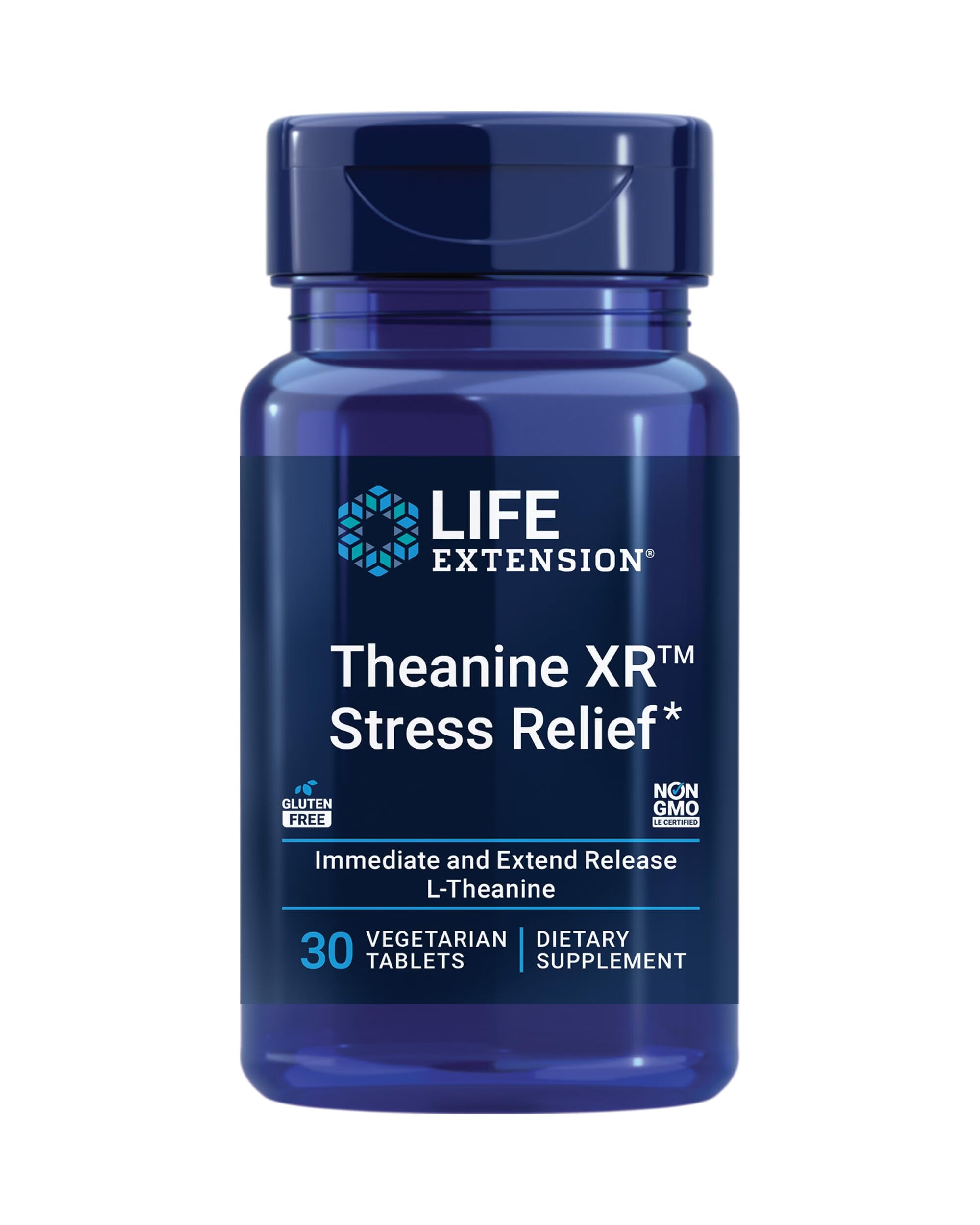 life extension theanine xr 缓解压力 — 30 片素食