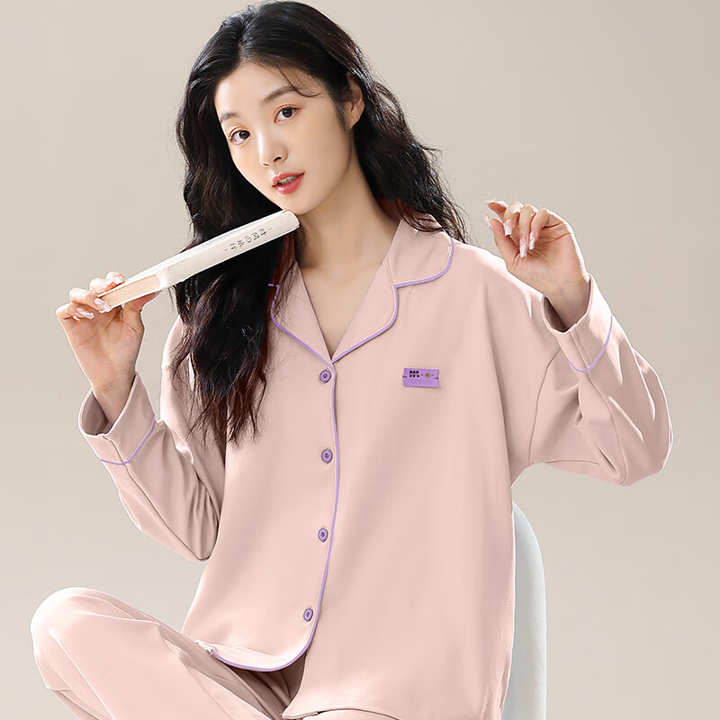 猫人情侣睡衣秋冬季2025新款100%棉男女士长袖简约高级轻奢家居服套装 3号男士家居服套装 100%纯棉 XL 【适合120-140斤】