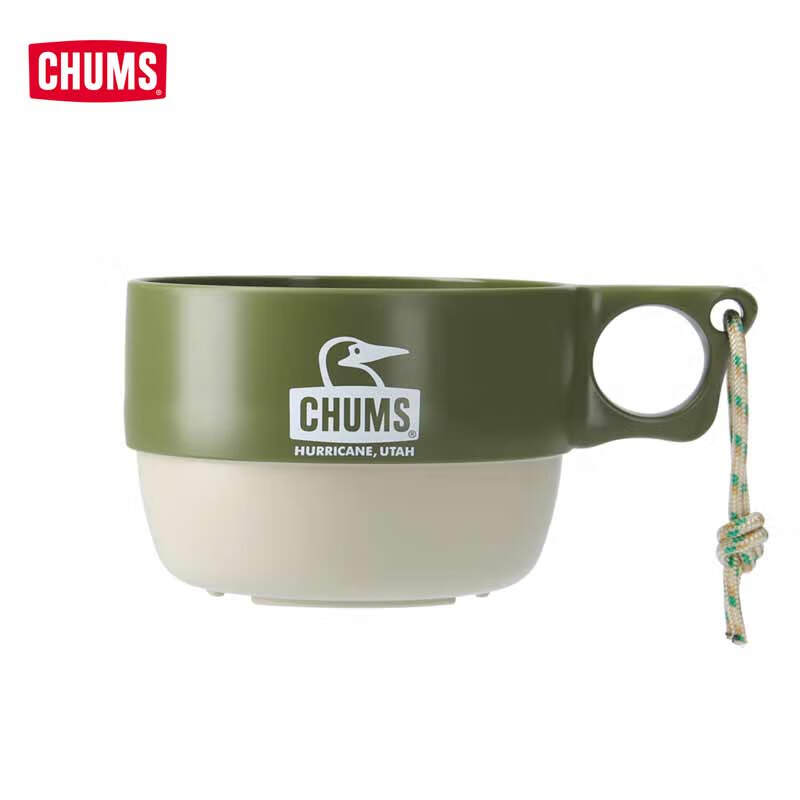 CHUMS洽洽鸟水杯撞色野营野餐防摔户外咖啡杯隔凉热便携式多巴胺情侣杯 （340ml）Y026 均码