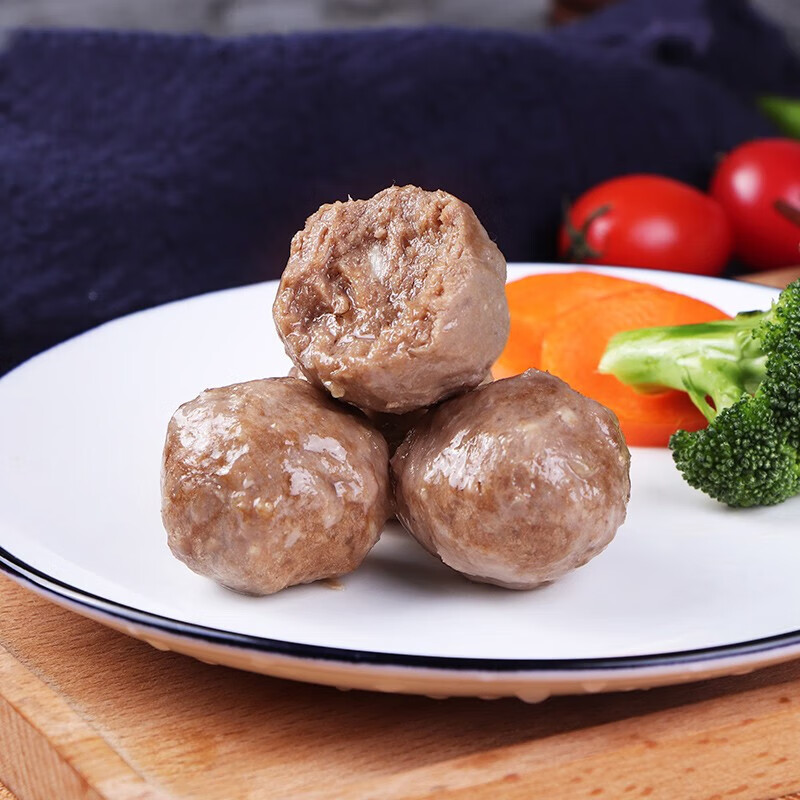 伊舜潮汕纯牛肉丸子纯牛肉火锅食材牛筋丸新鲜牛丸潮州 牛肉丸2000克