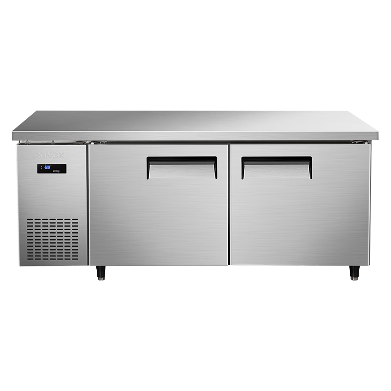 星星1.8米冷藏冷冻双温工作台商用不锈钢保鲜柜大容量操作台冰柜厨房后厨奶茶店 KTCD-1880G
