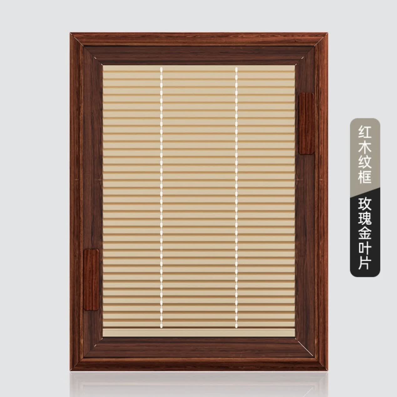 磁控内置百叶窗帘加厚铝材单玻磁控百叶窗帘 卫生间内置百叶帘 厨