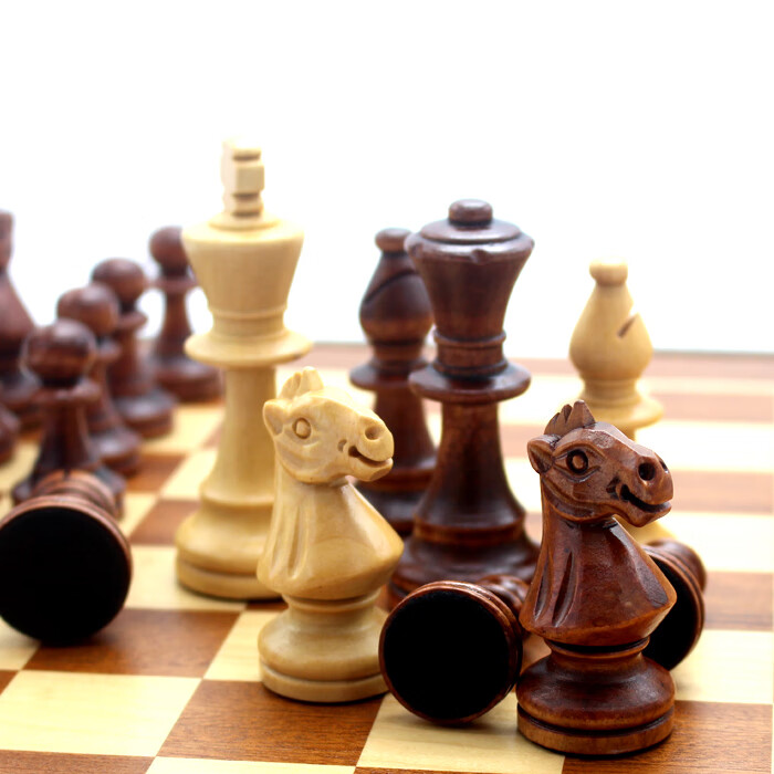 博圣象棋出口美国国际象棋高档非磁性中号儿童成人礼品比赛木棋盘