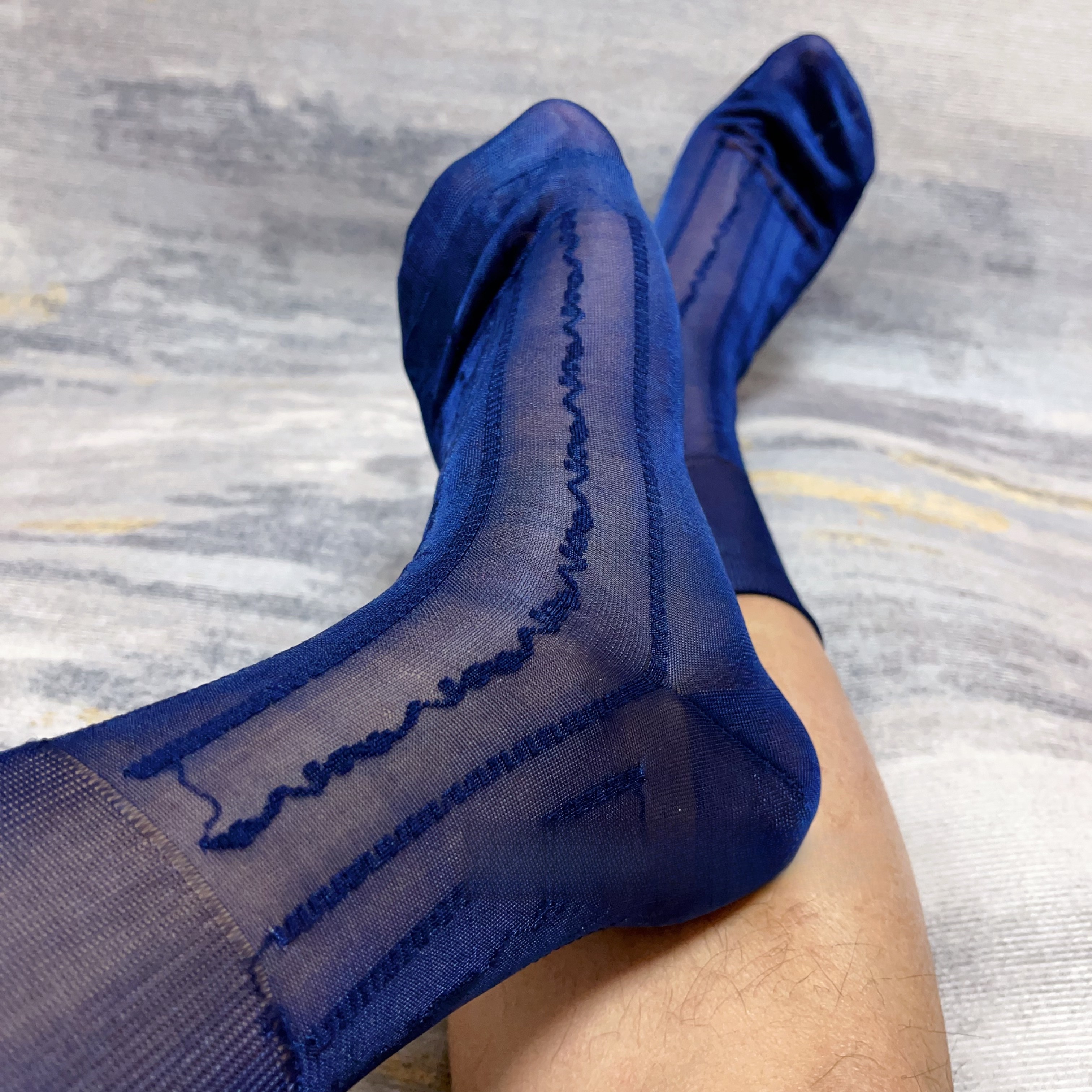 eye)尼龙丝男袜现货七八十年代库存老式锦纶袜男士丝袜中老年松口尼龙