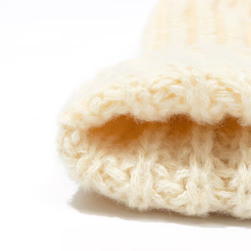 达芬奇密码秋冬保暖纯色针织毛线帽女士帽子防寒防风 米色