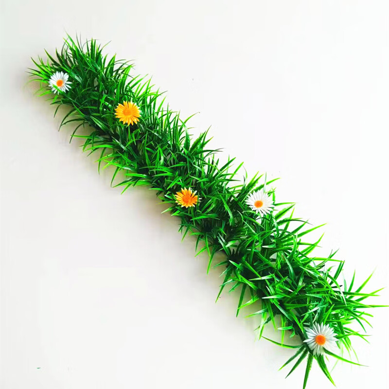 瀛乐仿真草坪假绿植带花隔断植物墙塑料装饰绿草皮垫地毯造景摆设厂家