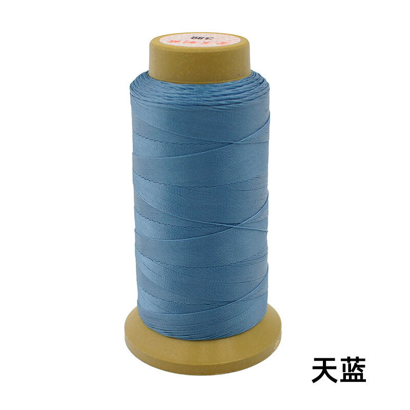 何佳功牛仔裤线加粗 缝纫机线家用大卷皮革线尼龙线高强丝光线彩色丝线 天蓝色 210-D3