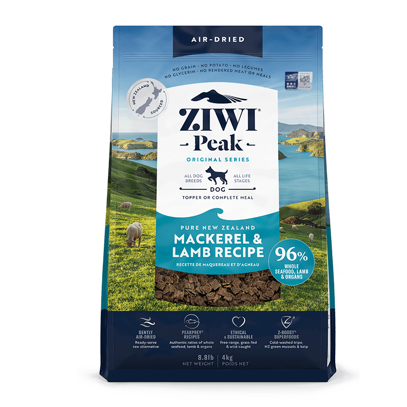 滋益巅峰（ZIWI）4kg马鲛鱼羊肉味无谷风干狗粮主干粮成犬幼犬（最近效期26年1月）