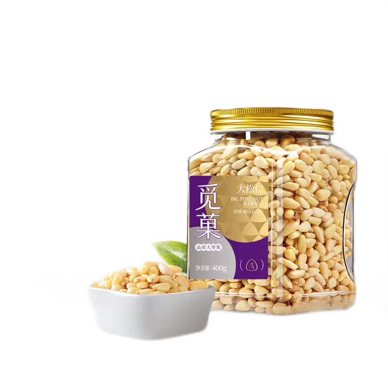 覓菓覓菓大松子東北開(kāi)口松子仁新貨手剝大顆粒堅果追劇零食400g 原味大松仁400g(生仁)