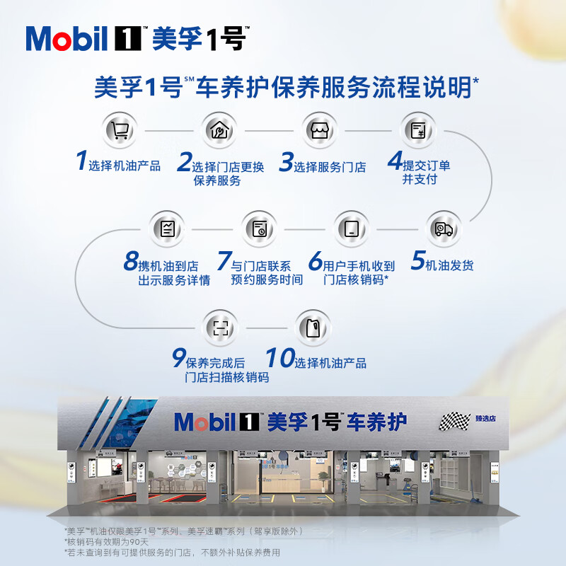 美孚(Mobil) 1号银美5W-40SP先进全合成机油 4L
