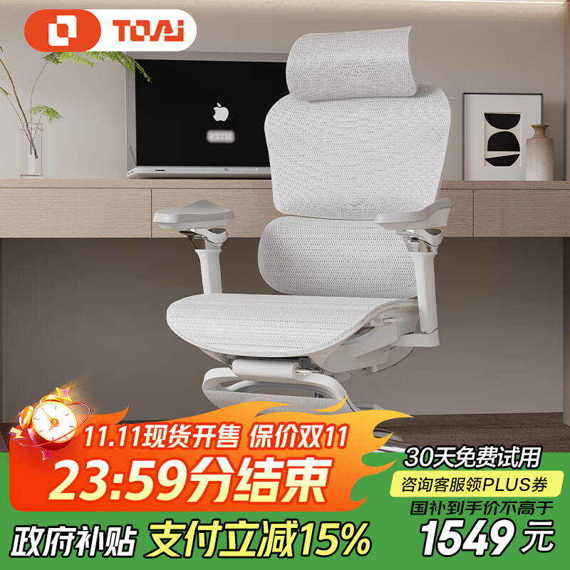 TOAI拓艾E1pro人体工学椅家用电脑椅办公椅久坐老板椅人工力学座椅