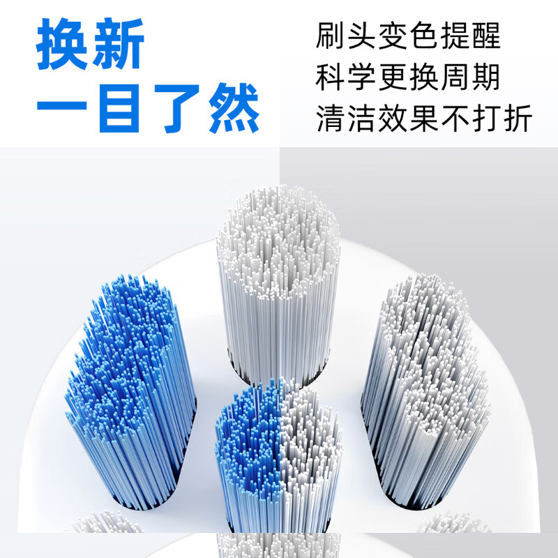 海尔(Haier)电动牙刷成人男女无线座充可充电可视化显示智能压感全身水洗礼物清洁美白牙刷国补 HT21(白)标准版2刷头