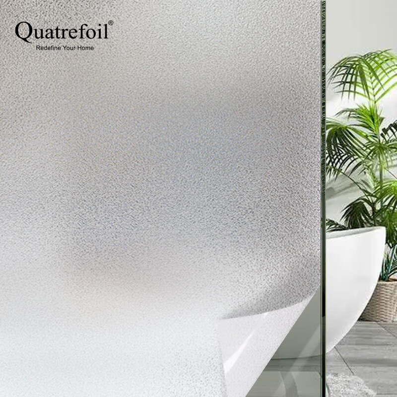 quatrefoil 玻璃贴纸带胶磨砂玻璃贴膜门窗卫生间浴室窗户贴膜 90*200cm